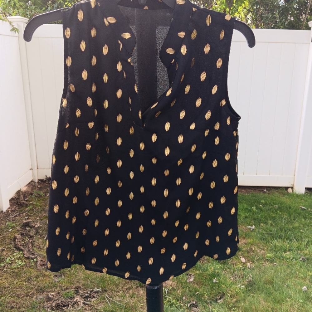 Elegant Black and Gold Women's Top